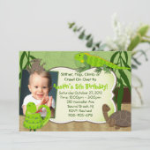 Reptile Theenmaal Day Party Invitation Kaart (Staand voorkant)