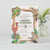 Reptiles Boy Birthday Kaart (Staand voorkant)