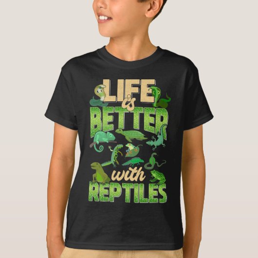 Reptiles Love Lizard Gecko Snake Turtles T-shirt (Voorkant)