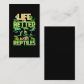 Reptiles Love Lizard Gecko Snake Turtles Visitekaartje (Voorkant / Achterkant)