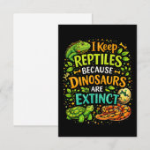 Reptiles Rule Bedankkaart (Voorkant / Achterkant)