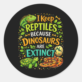 Reptiles Rule Ronde Sticker