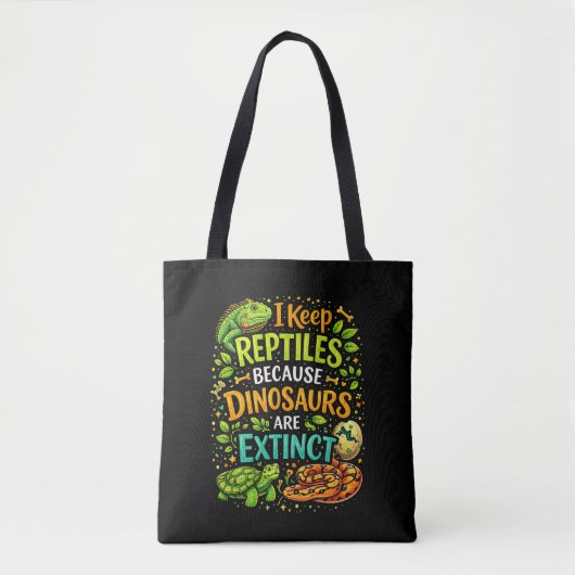 Reptiles Rule Tote Bag (Voorkant)