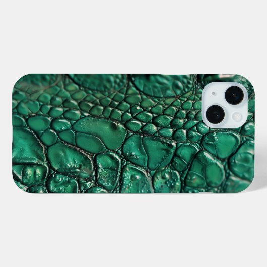 Reptiliaans chique smaragd ontwerp Case-Mate iPhone case (Achterkant (horizontaal))
