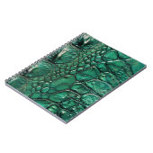 Reptiliaans chique smaragd ontwerp notitieboek (Linkerzijde)