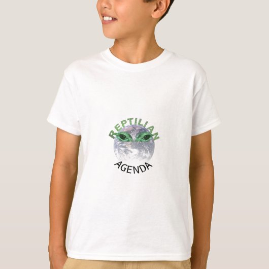 Reptiliaanse agenda t-shirt (Voorkant)