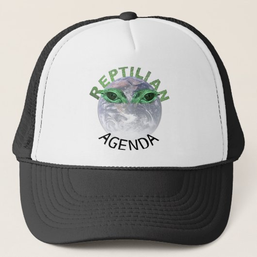 Reptiliaanse agenda trucker pet (Voorkant)