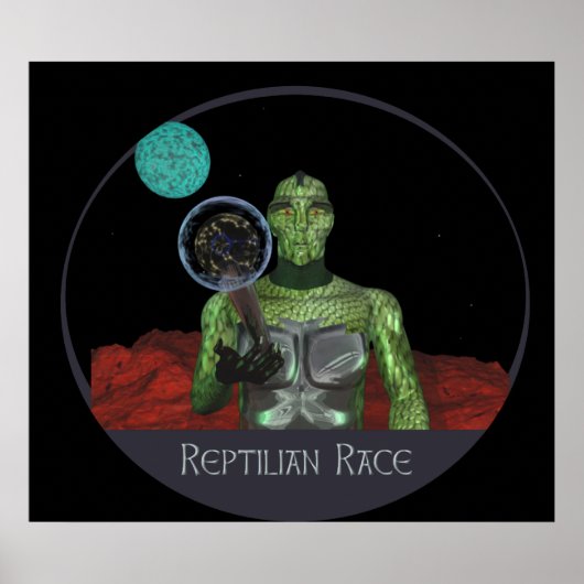 Reptiliaanse buitenaardse race poster (Voorkant)