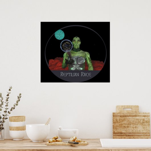 Reptiliaanse buitenaardse race poster (Keuken)