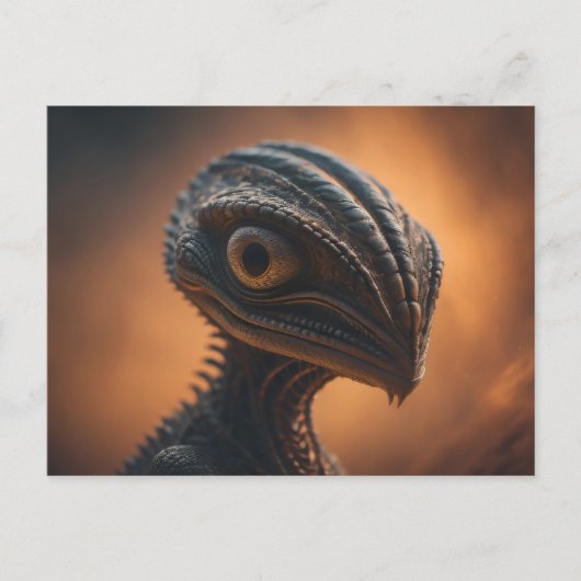 Reptiliaanse ufo briefkaart (Voorkant)