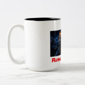 Reptilian AI Artist beroemd gemaakt door Ruben Tai Tweekleurige Koffiemok (Links)