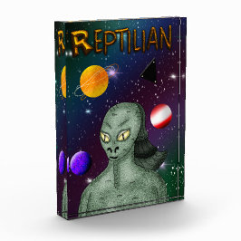 Reptilian Alien met buitenruimte Fotoblokken