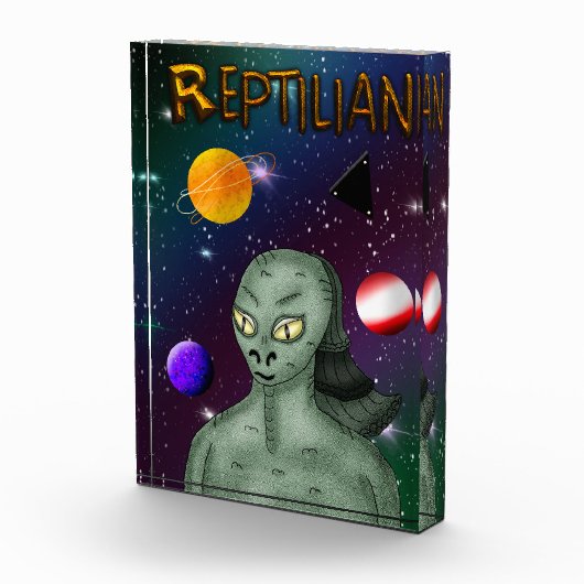 Reptilian Alien met buitenruimte Fotoblokken (Rechts)