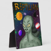 Reptilian Alien met buitenruimte Fotoplaat (Zijkant)