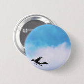 Reptilian Bird Dragon en Clouds Fantasy Art Ronde Button 5,7 Cm (Voorkant /achterkant)
