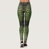 Reptilian Crocodile Alligator Huidpatroon Leggings (Achterkant)