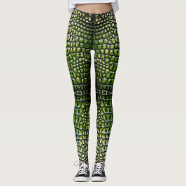 Reptilian Crocodile Alligator Huidpatroon Leggings