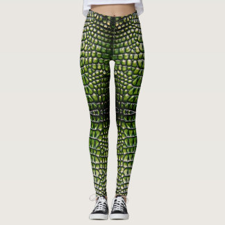 Reptilian Crocodile Alligator Huidpatroon Leggings