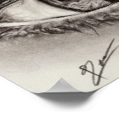 Reptilian Eye Reflection Drawing Poster (Hoek)