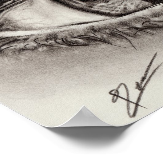 Reptilian Eye Reflection Drawing Poster (Hoek)