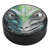 Reptilian Lizard Man buitenaards wezen Hockey Puck (3/4)