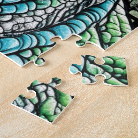 Reptilian Lizard Man buitenaards wezen Legpuzzel (Zijkant)