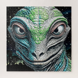 Reptilian Lizard Man buitenaards wezen Legpuzzel