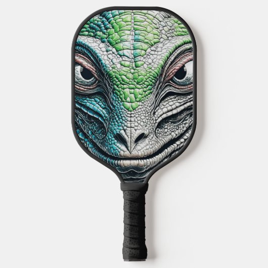 Reptilian Lizard Man buitenaards wezen Pickleball Paddle (Voorkant)