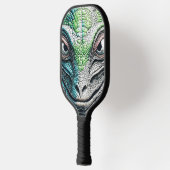 Reptilian Lizard Man buitenaards wezen Pickleball Paddle (Links)