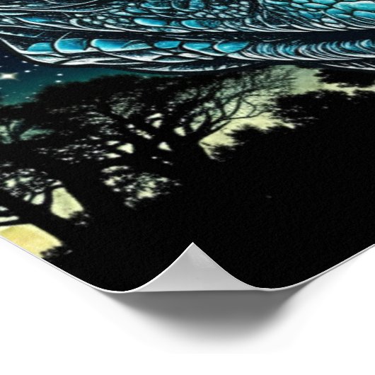 Reptilian Lizard Man buitenaards wezen Poster (Hoek)