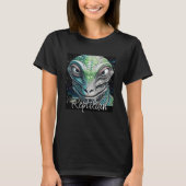 Reptilian Lizard Man buitenaards wezen T-shirt (Voorkant)