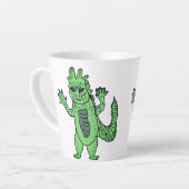 reptilianos tekenen latte mok (Linkerhoek)