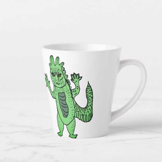 reptilianos tekenen latte mok (Rechts)