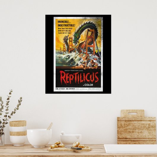 Reptilicus Monster  film Poster (Keuken)
