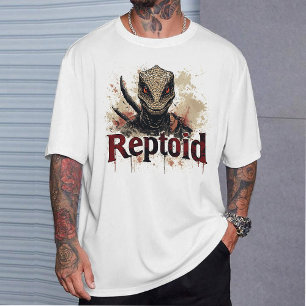 Reptoid, Conspiracy Theorie Alien Grafische tee T-shirt