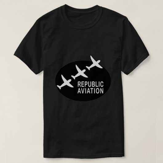 Republic Aviation Repro Logo (Black Ver.) Essentia T-shirt (Design voorkant)