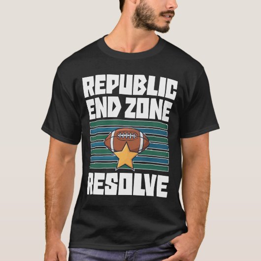 REPUBLIC END ZONE RESOLVE - NEW ENGLAND FOOTBALL T-SHIRT (Voorkant)