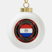 Republic of Paraguay Keramische Bal Ornament (Voorkant)