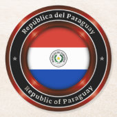 Republic of Paraguay Ronde Kartonnen Onderzetter (Voorkant)