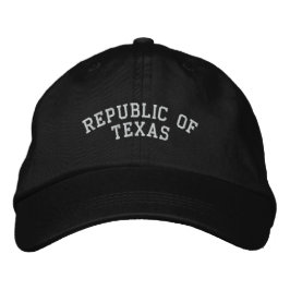 Republic of Texas geborduurd verstelbaar Pet zwart