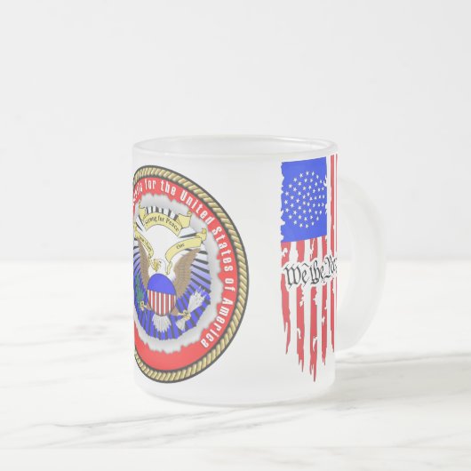 Republic-of-the-USA Seal Frosted Mok (Voorkant rechts)