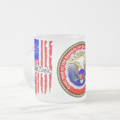 Republic-of-the-USA Seal Frosted Mok (Voorkant links)