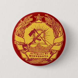 Republica de Minnesota Ronde Button 5,7 Cm