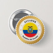 República del Ecuador  Ronde Button 5,7 Cm (Voorkant /achterkant)