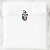 Republica Dominicana Hartvlag Ronde Sticker (Tas)