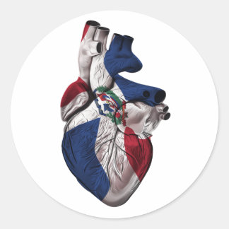 Republica Dominicana Hartvlag Ronde Sticker