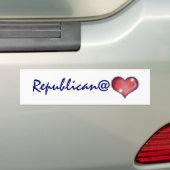 Republica in het hart bumpersticker (Op auto)