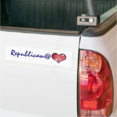 Republica in het hart bumpersticker (Op Truck)