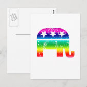 Republica Original Elephant Distress Rainbow Briefkaart (Voorkant / Achterkant)