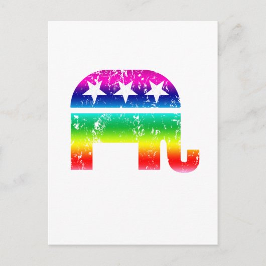 Republica Original Elephant Distress Rainbow Briefkaart (Voorkant)